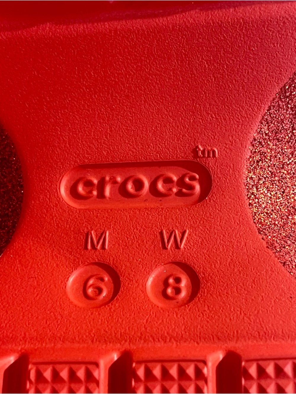 Hello Kitty x Crocs Stomp Red Glitter Platform Slides Size 8 Y2k Sanrio Sandals - Picture 8 of 12